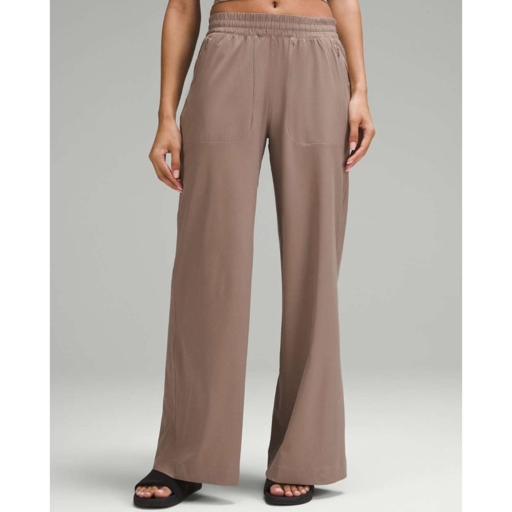 lululemon athletica Wide Leg Pants in Taupe